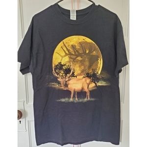 Vintage Elk & Moon Shirt Large